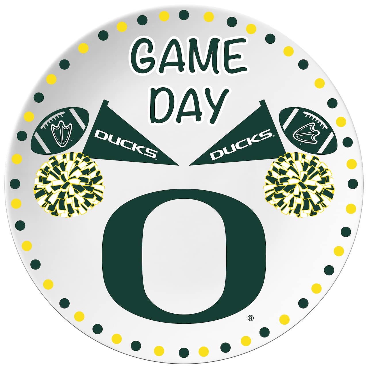 The Memory Company 10" NCAA Game Day Round Plate
